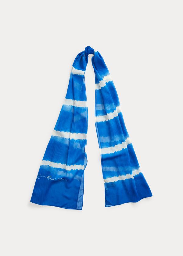 Bufandas Ralph Lauren Mujer Azules - Julia Crinkle Chiffon - ABHWM4269